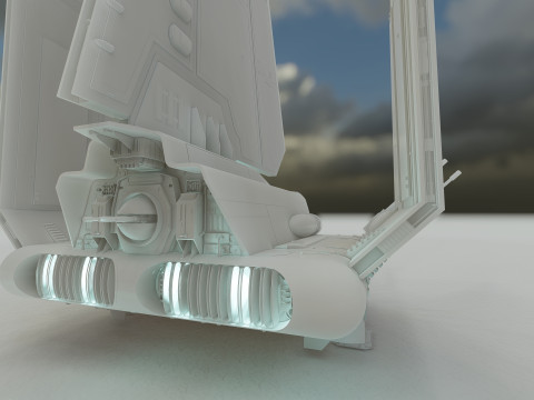 Star Wars Lambda T4A Class Shuttle with full interior 3D 모델