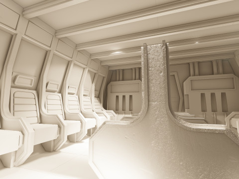 Star Wars Lambda T4A Class Shuttle with full interior 3D 모델