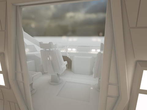 Star Wars Lambda T4A Class Shuttle with full interior 3D 모델