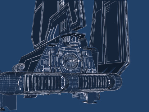 Star Wars Lambda T4A Class Shuttle with full interior 3D 모델