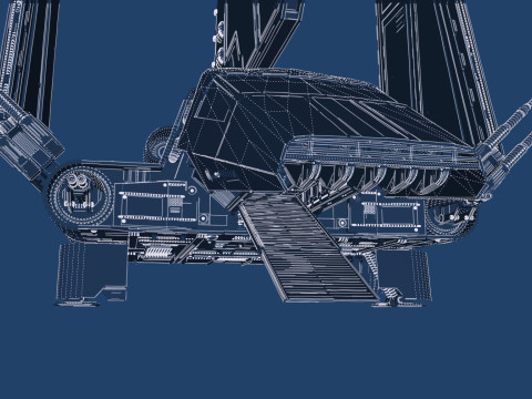 Star Wars Lambda T4A Class Shuttle with full interior 3D 모델