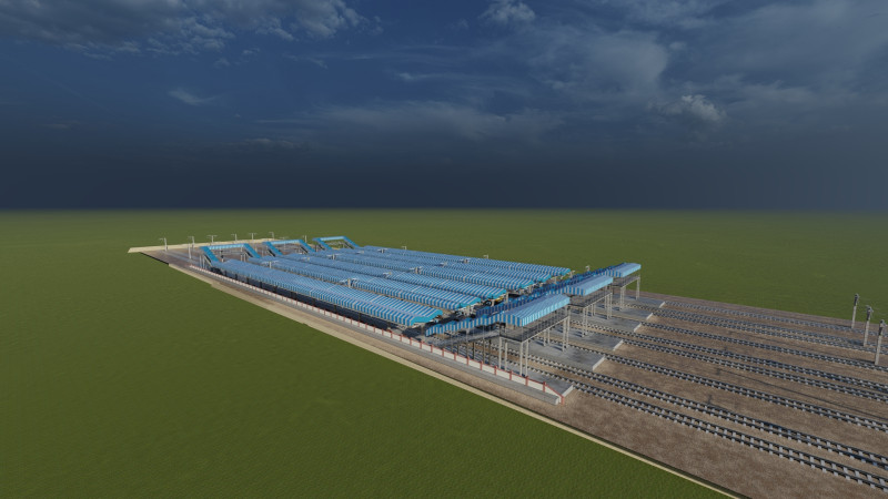 FICTIONAL TRAIN DEPOT AND STATION 3D 모델 .c4d .max .obj .3ds .fbx .stl .blend