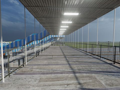 FICTIONAL TRAIN DEPOT AND STATION 3D 모델