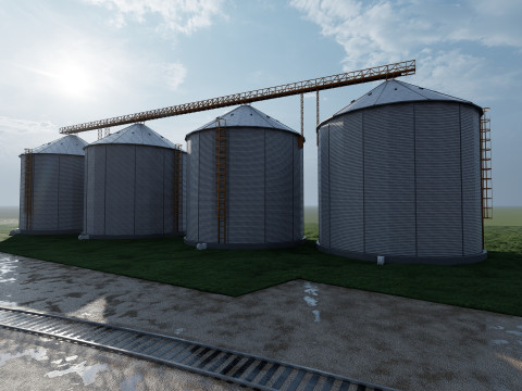FICTIONAL TRAIN DEPOT AND STATION 3D 모델