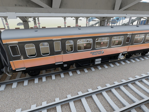 FICTIONAL TRAIN DEPOT AND STATION 3D 모델