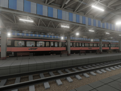 FICTIONAL TRAIN DEPOT AND STATION 3D 모델