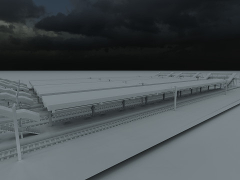 FICTIONAL TRAIN DEPOT AND STATION 3D 모델