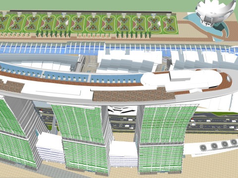 Marina bay sands Singapore Modello 3D