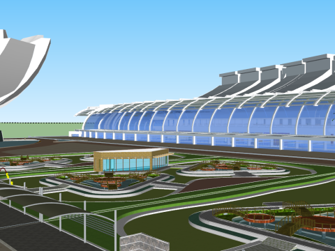 Marina bay sands Singapore Modello 3D