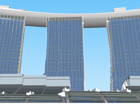 Marina bay sands Singapore Modello 3D