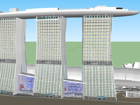 Marina bay sands Singapore Modello 3D