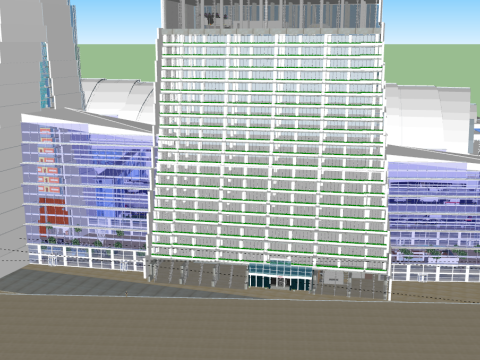 Marina bay sands Singapore Modello 3D