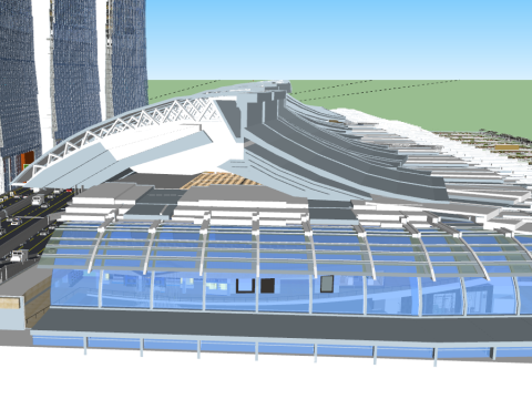 Marina bay sands Singapore Modello 3D