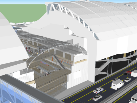 Marina bay sands Singapore Modello 3D