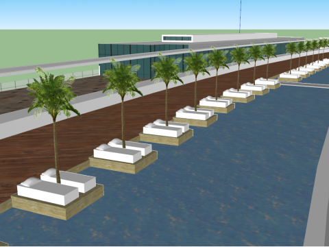Marina bay sands Singapore Modello 3D