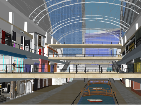 Marina bay sands Singapore Modello 3D
