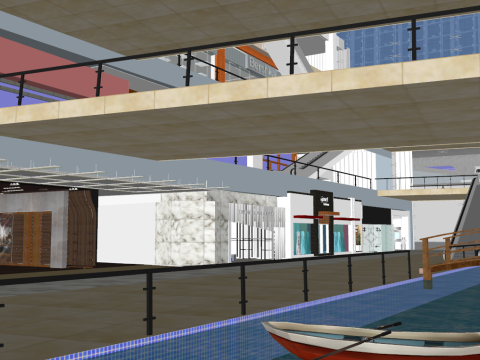 Marina bay sands Singapore Modello 3D