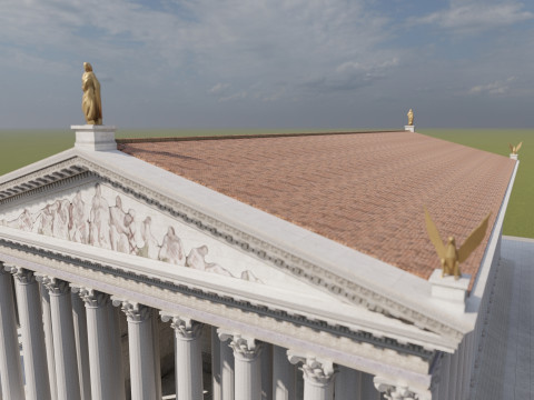 Colosseum and Temple of Venus and Roma 3D 모델