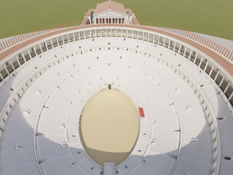 Colosseum and Temple of Venus and Roma 3D 모델