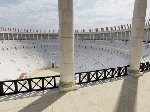 Colosseum and Temple of Venus and Roma 3D 모델