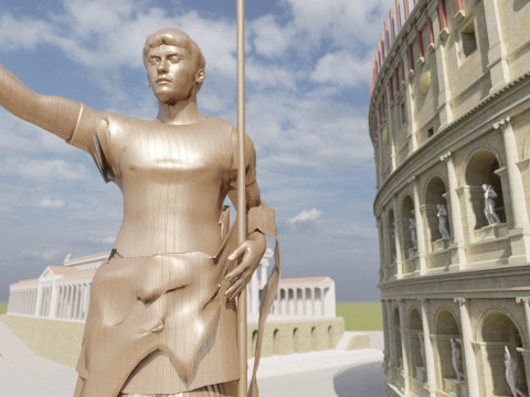 Colosseum and Temple of Venus and Roma 3D 모델