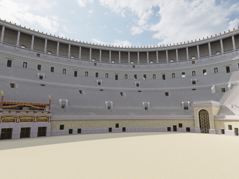 Colosseum and Temple of Venus and Roma 3D 모델