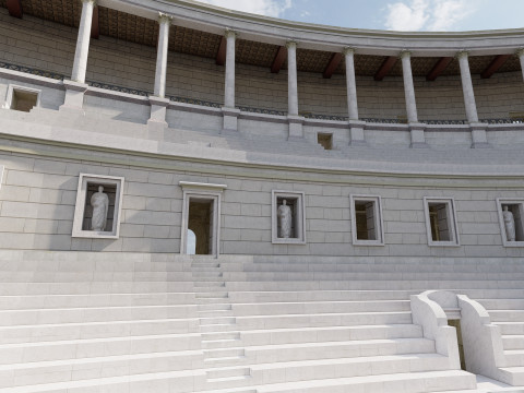 Colosseum and Temple of Venus and Roma 3D 모델