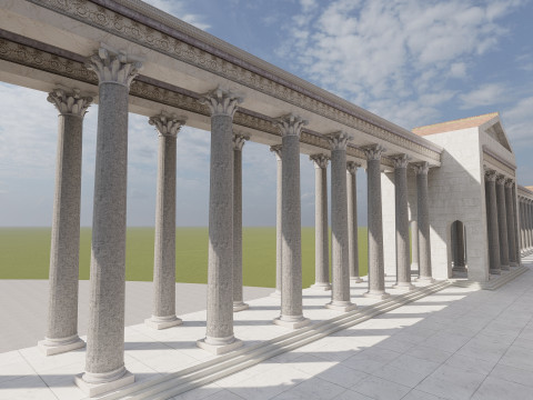 Colosseum and Temple of Venus and Roma 3D 모델