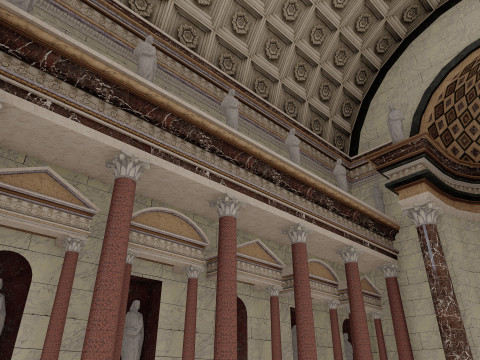 Colosseum and Temple of Venus and Roma 3D 모델