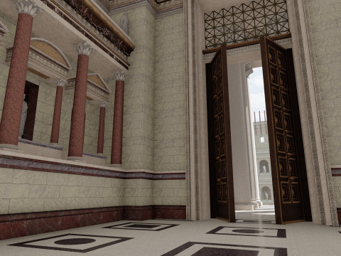 Colosseum and Temple of Venus and Roma 3D 모델