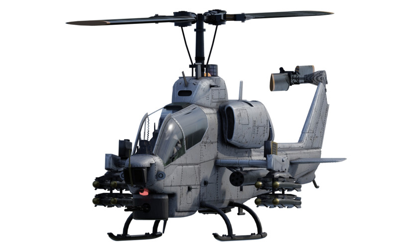 Bell AH-1 Super 3D 模型 .c4d .max .obj .3ds .fbx .stl .blend 