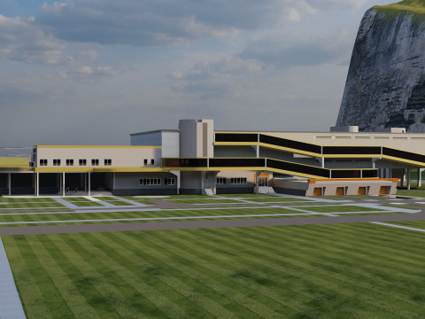 Terminal 4 do aeroporto de Barajas com interior Modelo 3D