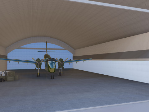 Terminal 4 do aeroporto de Barajas com interior Modelo 3D