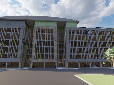 Terminal 4 do aeroporto de Barajas com interior Modelo 3D