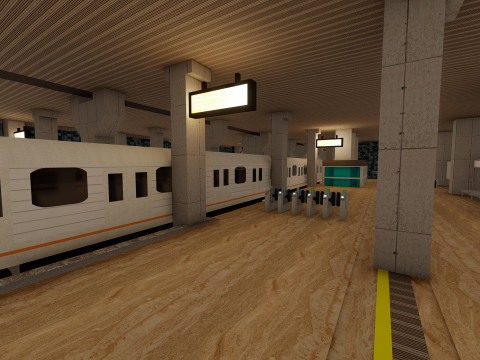 Terminal 4 do aeroporto de Barajas com interior Modelo 3D