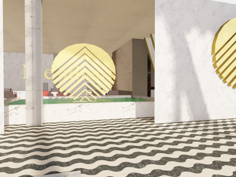 Terminal 4 do aeroporto de Barajas com interior Modelo 3D