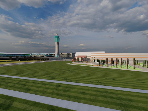 Terminal 4 do aeroporto de Barajas com interior Modelo 3D