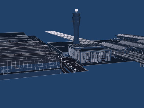 Terminal 4 do aeroporto de Barajas com interior Modelo 3D