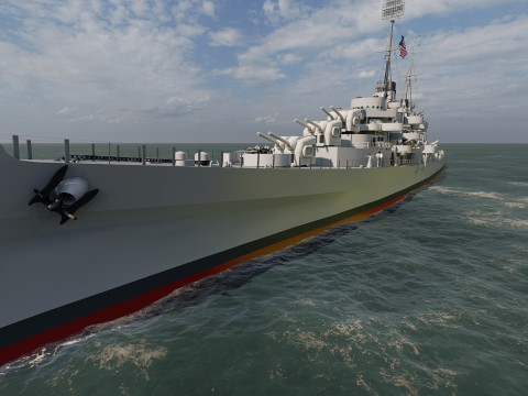USS Oakland CL 95 3D Модель