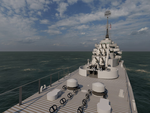 USS Oakland CL 95 3D Модель