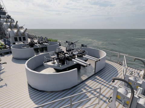 USS Oakland CL 95 3D Модель