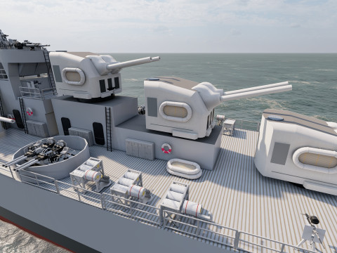 USS Oakland CL 95 3D Модель