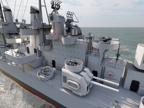 USS Oakland CL 95 3D Модель