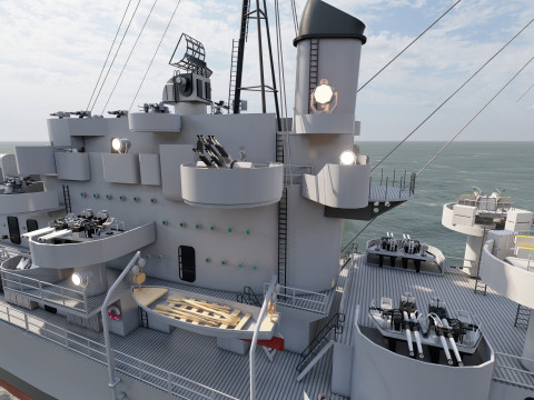 USS Oakland CL 95 3D Модель