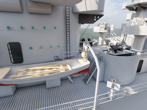USS Oakland CL 95 3D Модель