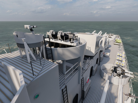 USS Oakland CL 95 3D Модель