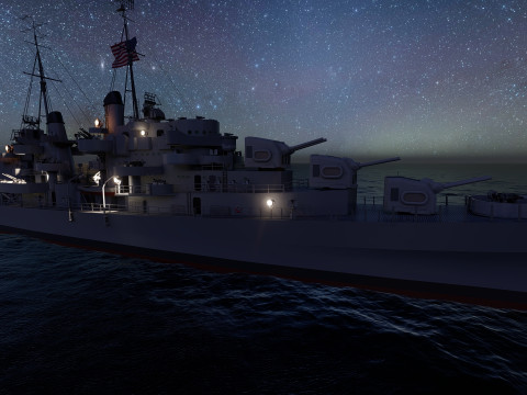 USS Oakland CL 95 3D Модель