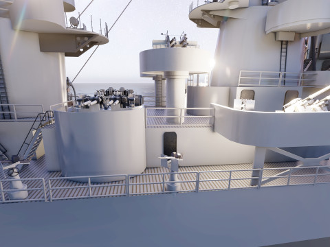 USS Oakland CL 95 3D Модель