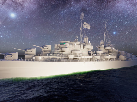 USS Oakland CL 95 3D Модель