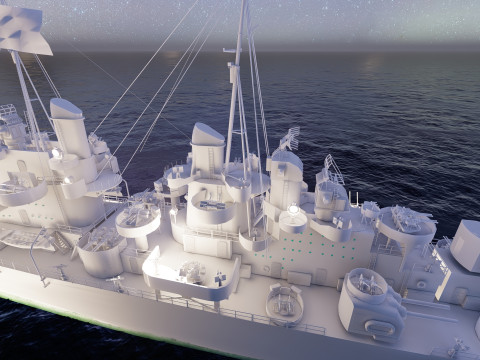 USS Oakland CL 95 3D Модель